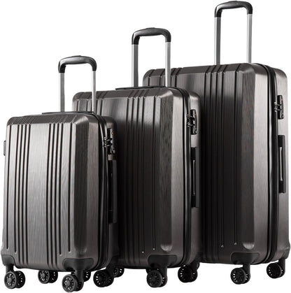 Luggage PC+ABS Hardshell Suitcase with TSA Lock, Spinner Carry On Lightweight (ice blue, S(20in_carry on))