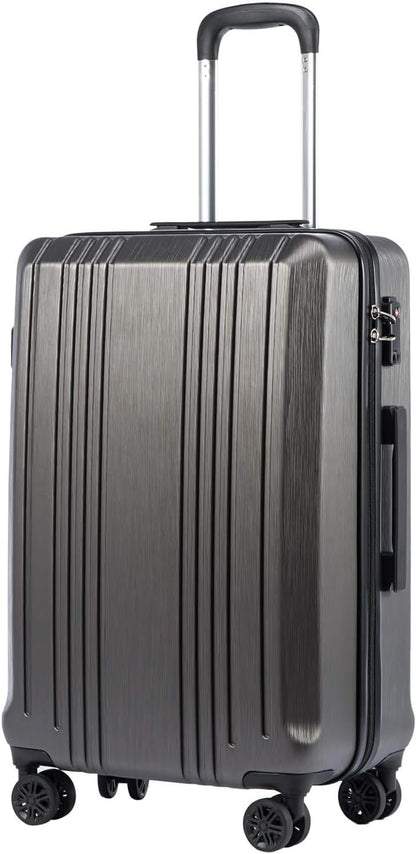 Luggage PC+ABS Hardshell Suitcase with TSA Lock, Spinner Carry On Lightweight (ice blue, S(20in_carry on))