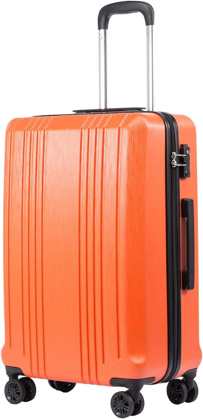 Luggage PC+ABS Hardshell Suitcase with TSA Lock, Spinner Carry On Lightweight (ice blue, S(20in_carry on))