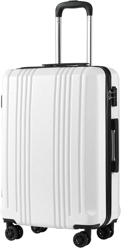 Luggage PC+ABS Hardshell Suitcase with TSA Lock, Spinner Carry On Lightweight (ice blue, S(20in_carry on))