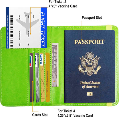 Premium Passport Holder for Travel, RFID Blocking Passport Cover Slim, Durable & Travel-Friendly, Passport Wallet Keep Your Documents Safe & Organized (Navy Blue)