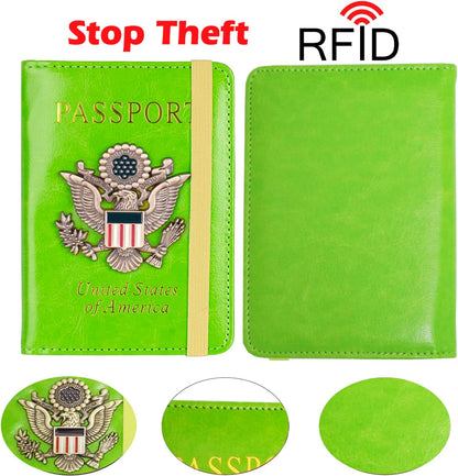 Premium Passport Holder for Travel, RFID Blocking Passport Cover Slim, Durable & Travel-Friendly, Passport Wallet Keep Your Documents Safe & Organized (Navy Blue)