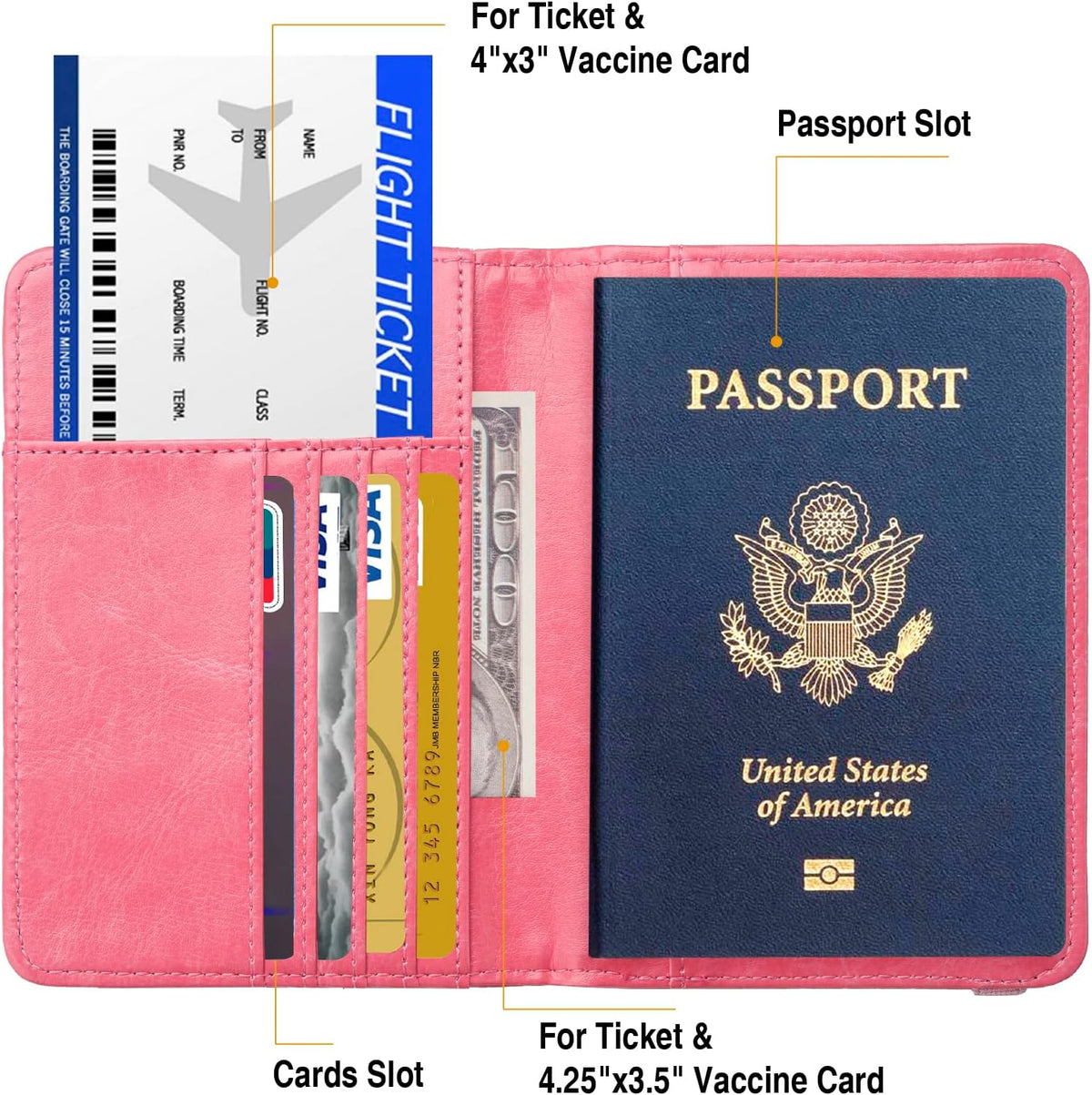 Premium Passport Holder for Travel, RFID Blocking Passport Cover Slim, Durable & Travel-Friendly, Passport Wallet Keep Your Documents Safe & Organized (Navy Blue)