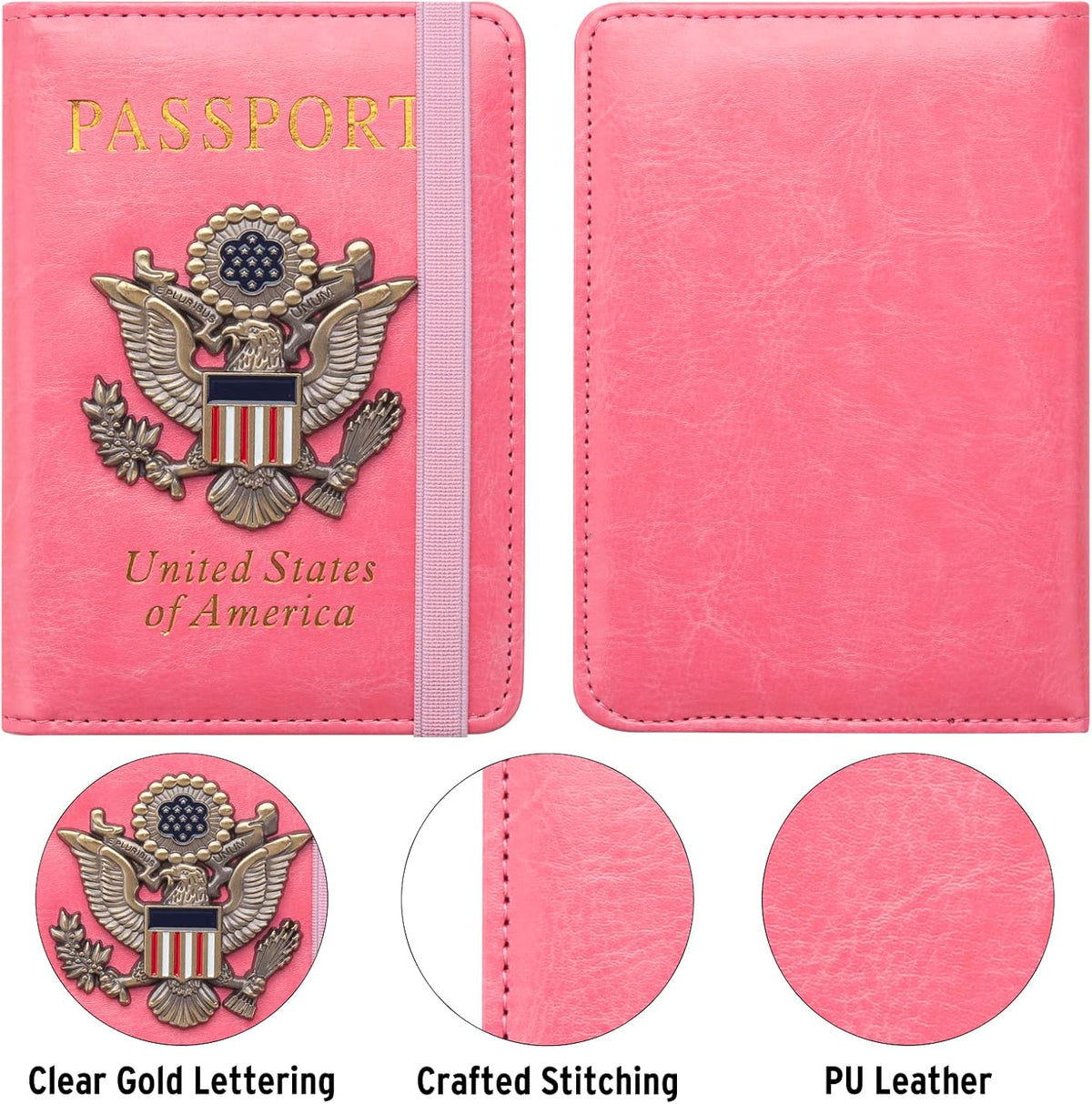 Premium Passport Holder for Travel, RFID Blocking Passport Cover Slim, Durable & Travel-Friendly, Passport Wallet Keep Your Documents Safe & Organized (Navy Blue)