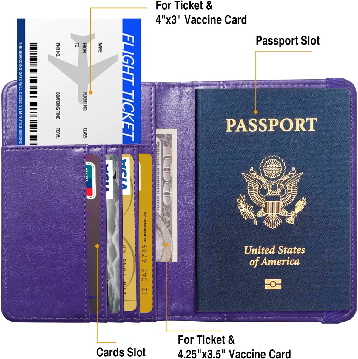 Premium Passport Holder for Travel, RFID Blocking Passport Cover Slim, Durable & Travel-Friendly, Passport Wallet Keep Your Documents Safe & Organized (Navy Blue)