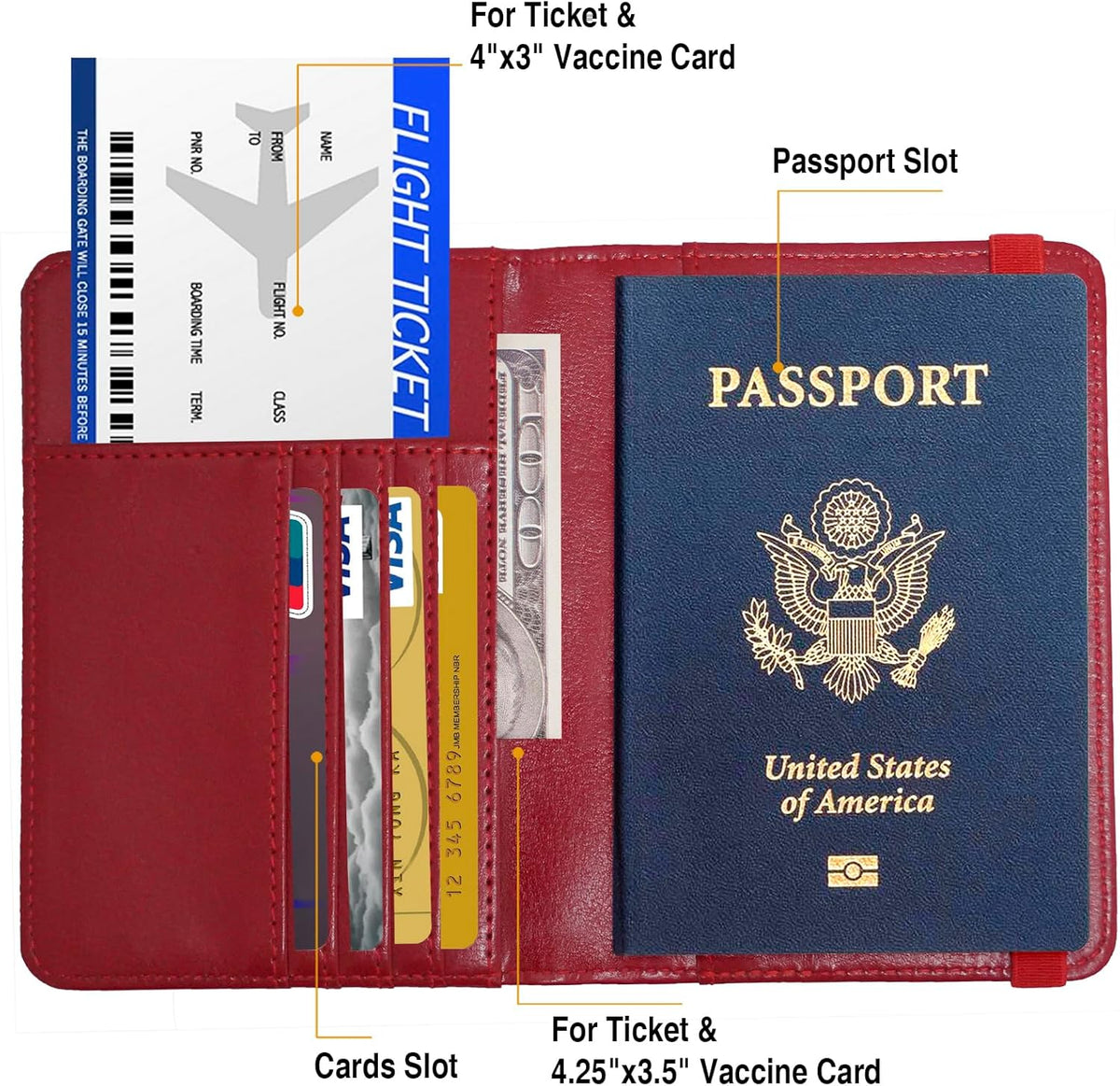 Premium Passport Holder for Travel, RFID Blocking Passport Cover Slim, Durable & Travel-Friendly, Passport Wallet Keep Your Documents Safe & Organized (Navy Blue)