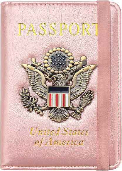 Premium Passport Holder for Travel, RFID Blocking Passport Cover Slim, Durable & Travel-Friendly, Passport Wallet Keep Your Documents Safe & Organized (Navy Blue)