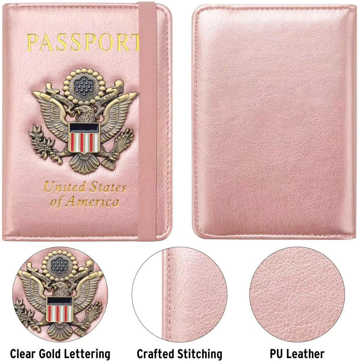 Premium Passport Holder for Travel, RFID Blocking Passport Cover Slim, Durable & Travel-Friendly, Passport Wallet Keep Your Documents Safe & Organized (Navy Blue)