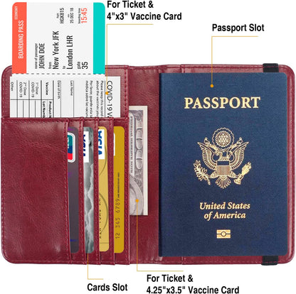 Premium Passport Holder for Travel, RFID Blocking Passport Cover Slim, Durable & Travel-Friendly, Passport Wallet Keep Your Documents Safe & Organized (Navy Blue)