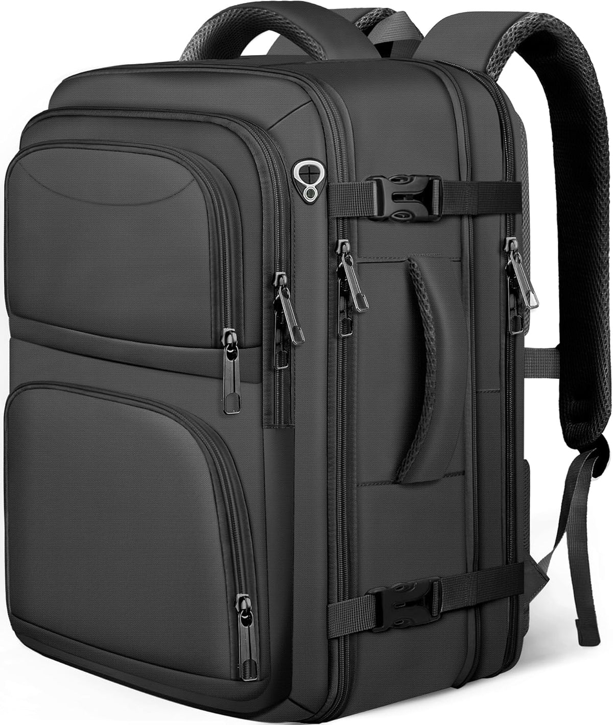 Travel Backpack, Expandable Carry on Backpack for Men, TSA 17.3 inch Laptop Bag Flight Approved, Lightweight Business Luggage Bag, Travel Gifts for Men Women, Black