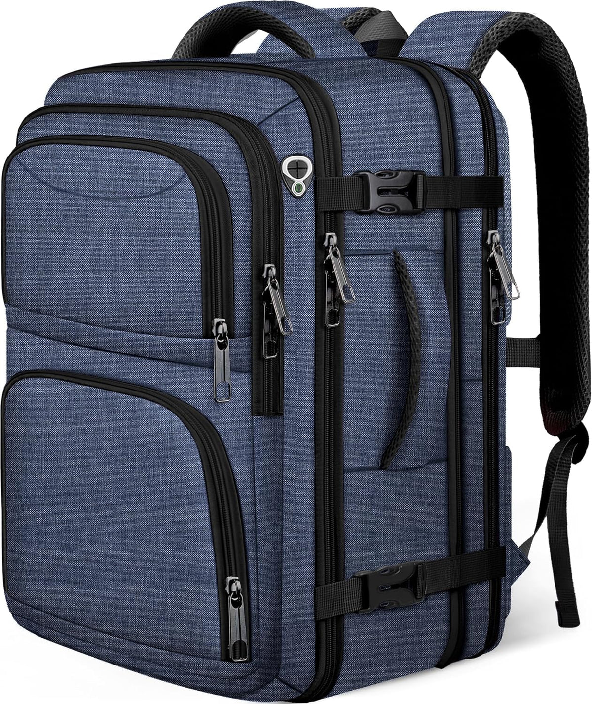 Travel Backpack, Expandable Carry on Backpack for Men, TSA 17.3 inch Laptop Bag Flight Approved, Lightweight Business Luggage Bag, Travel Gifts for Men Women, Black
