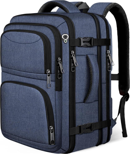 Travel Backpack, Expandable Carry on Backpack for Men, TSA 17.3 inch Laptop Bag Flight Approved, Lightweight Business Luggage Bag, Travel Gifts for Men Women, Black