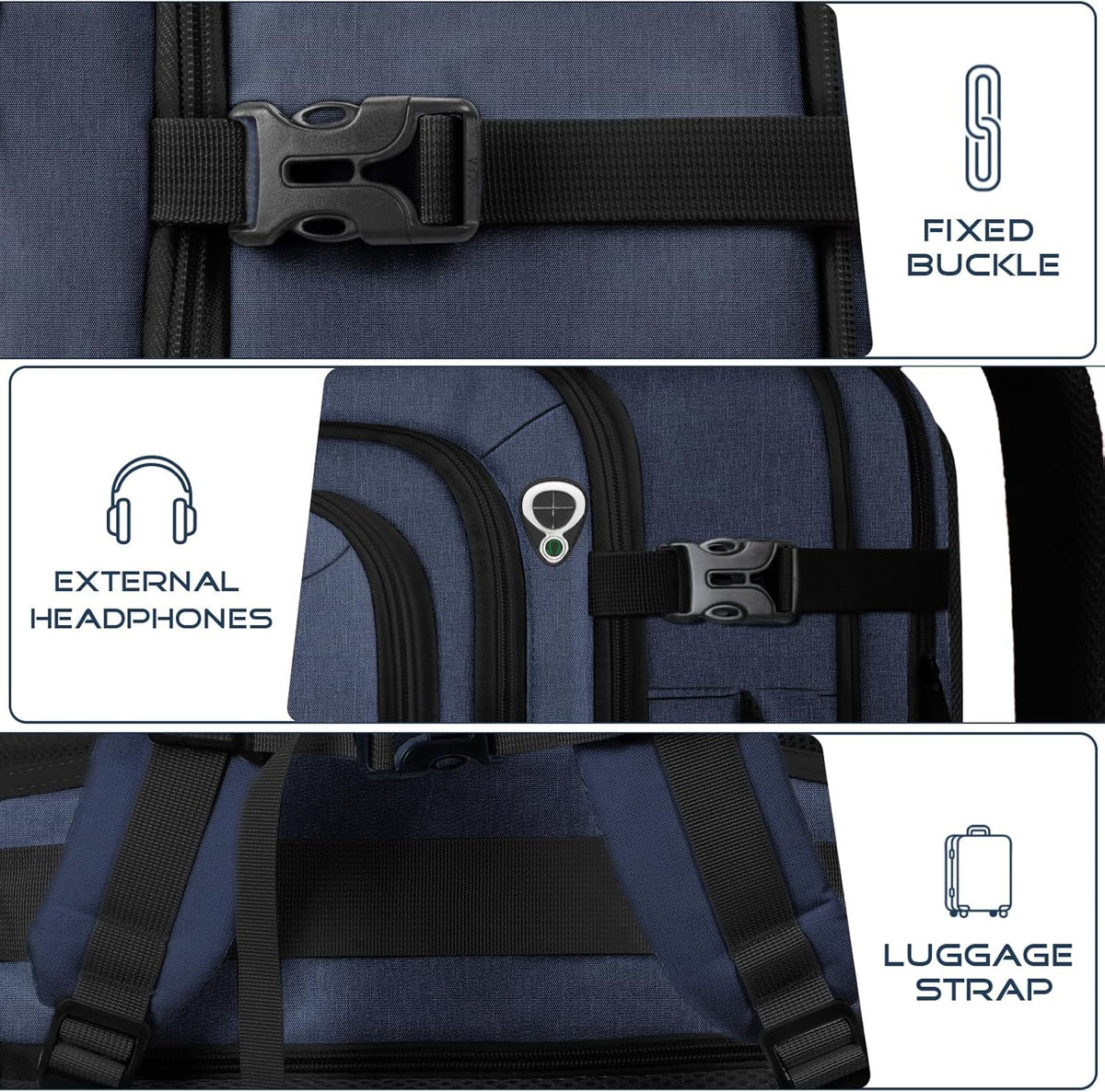 Travel Backpack, Expandable Carry on Backpack for Men, TSA 17.3 inch Laptop Bag Flight Approved, Lightweight Business Luggage Bag, Travel Gifts for Men Women, Black