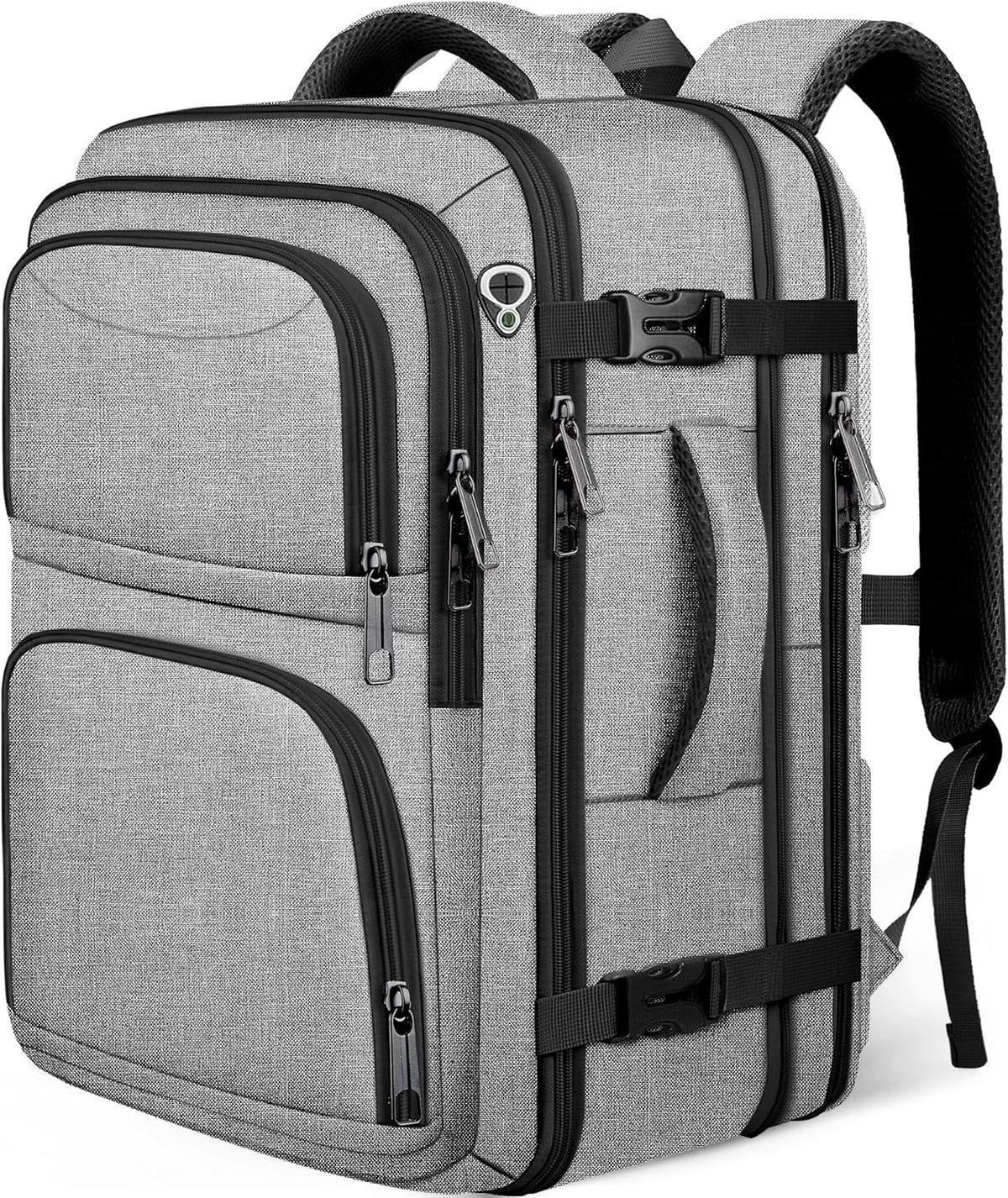 Travel Backpack, Expandable Carry on Backpack for Men, TSA 17.3 inch Laptop Bag Flight Approved, Lightweight Business Luggage Bag, Travel Gifts for Men Women, Black