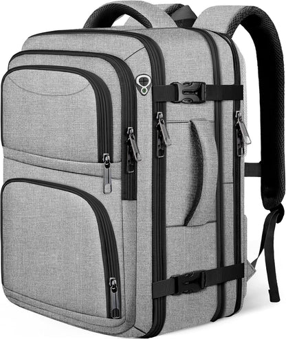 Travel Backpack, Expandable Carry on Backpack for Men, TSA 17.3 inch Laptop Bag Flight Approved, Lightweight Business Luggage Bag, Travel Gifts for Men Women, Black