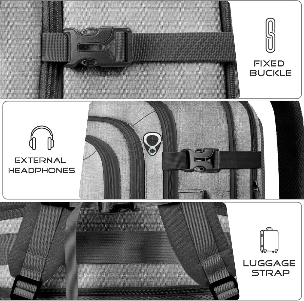 Travel Backpack, Expandable Carry on Backpack for Men, TSA 17.3 inch Laptop Bag Flight Approved, Lightweight Business Luggage Bag, Travel Gifts for Men Women, Black
