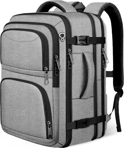 Travel Backpack, Expandable Carry on Backpack for Men, TSA 17.3 inch Laptop Bag Flight Approved, Lightweight Business Luggage Bag, Travel Gifts for Men Women, Black
