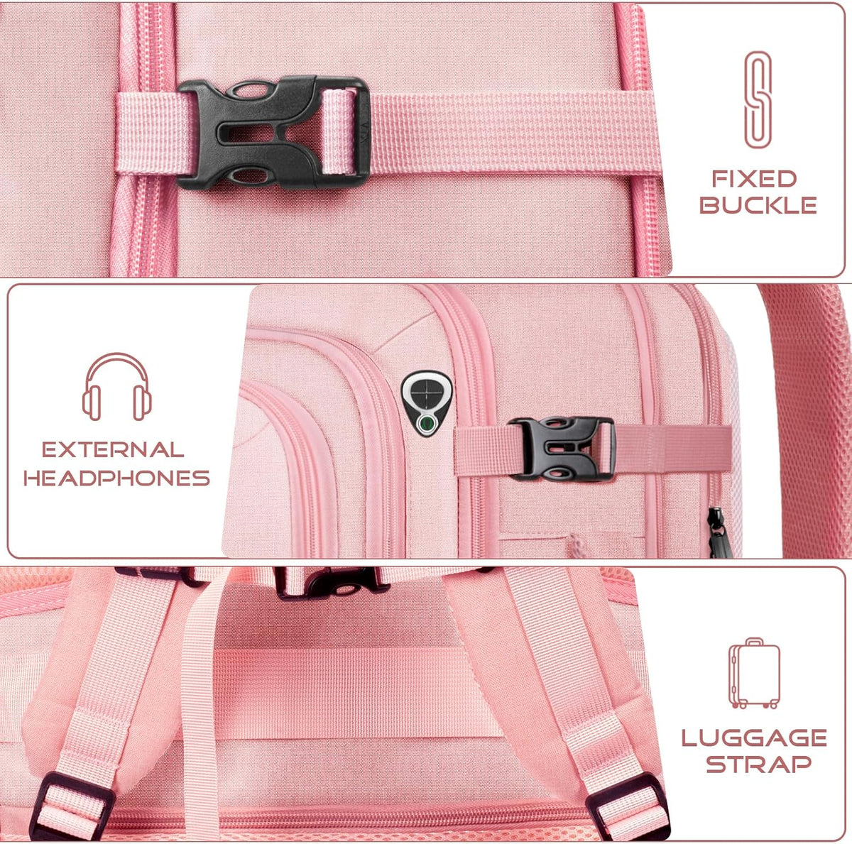 Travel Backpack, Expandable Carry on Backpack for Men, TSA 17.3 inch Laptop Bag Flight Approved, Lightweight Business Luggage Bag, Travel Gifts for Men Women, Black