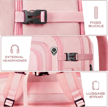 Travel Backpack, Expandable Carry on Backpack for Men, TSA 17.3 inch Laptop Bag Flight Approved, Lightweight Business Luggage Bag, Travel Gifts for Men Women, Black