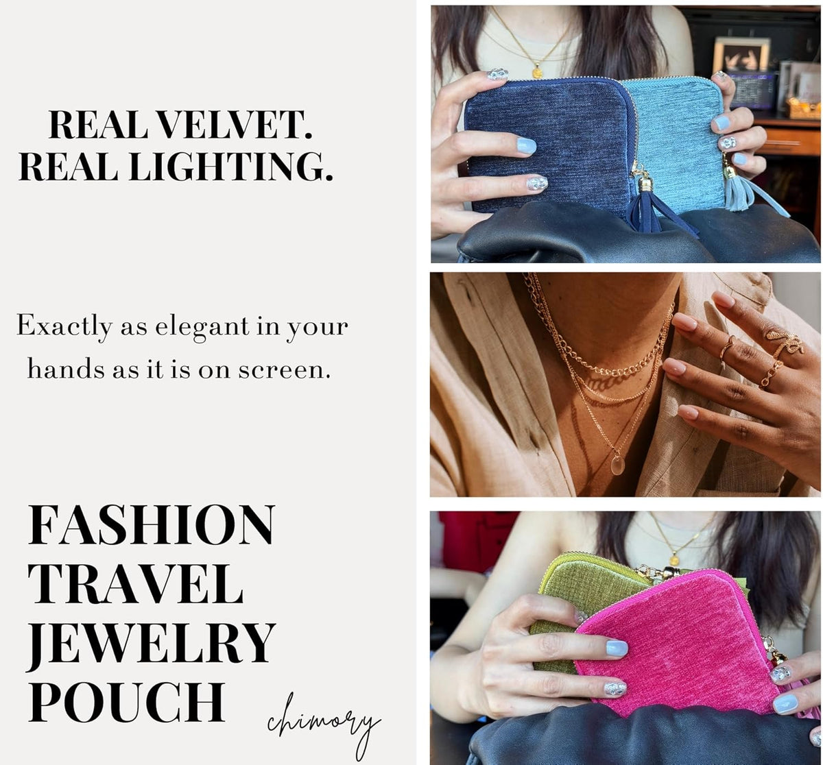 2026 New Travel Jewelry Case Organizer, Portable Travel Jewelry Organizer, Jewelry Pouch for Journey Rings Crystal Bracelet Organizer with Tassel Zipper, Mothers Day Gifts for Women, Peacock Blue