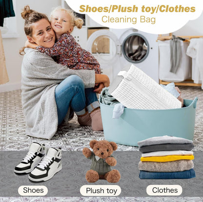 Shoe Washing Machine Bag,Laundry Shoe Bag for Washer and Dryer,Reusable Shoe Cleaning Bag for Sneakers,Tennis Shoes,With Self-locking Zipper, Microfiber Inside,Include Shoe Bag (Pro Yellow)