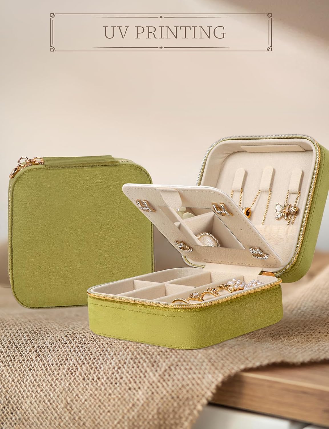 Travel Jewelry Case Small Jewelry Box Jewelry Organizer Storage Case Portable PU Leather Mini Jewelry Travel Case for Girls Womens Earring, Necklace, Rings,Bracelets