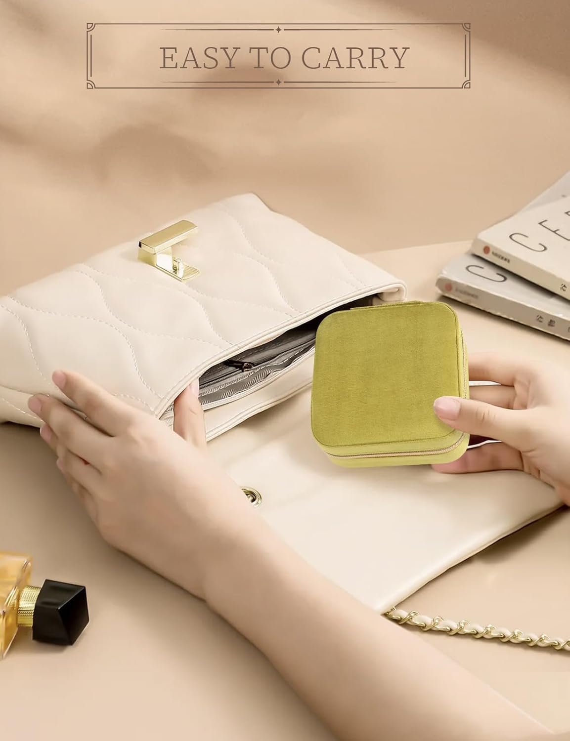 Travel Jewelry Case Small Jewelry Box Jewelry Organizer Storage Case Portable PU Leather Mini Jewelry Travel Case for Girls Womens Earring, Necklace, Rings,Bracelets