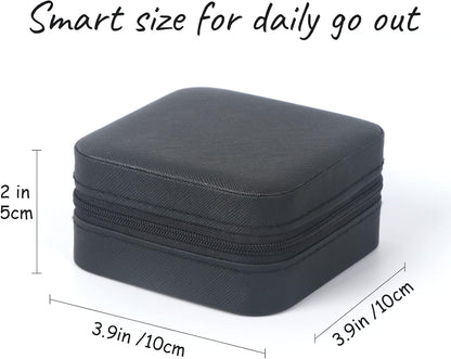 Travel Jewelry Case Small Jewelry Box Jewelry Organizer Storage Case Portable PU Leather Mini Jewelry Travel Case for Girls Womens Earring, Necklace, Rings,Bracelets