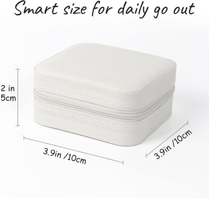 Travel Jewelry Case Small Jewelry Box Jewelry Organizer Storage Case Portable PU Leather Mini Jewelry Travel Case for Girls Womens Earring, Necklace, Rings,Bracelets