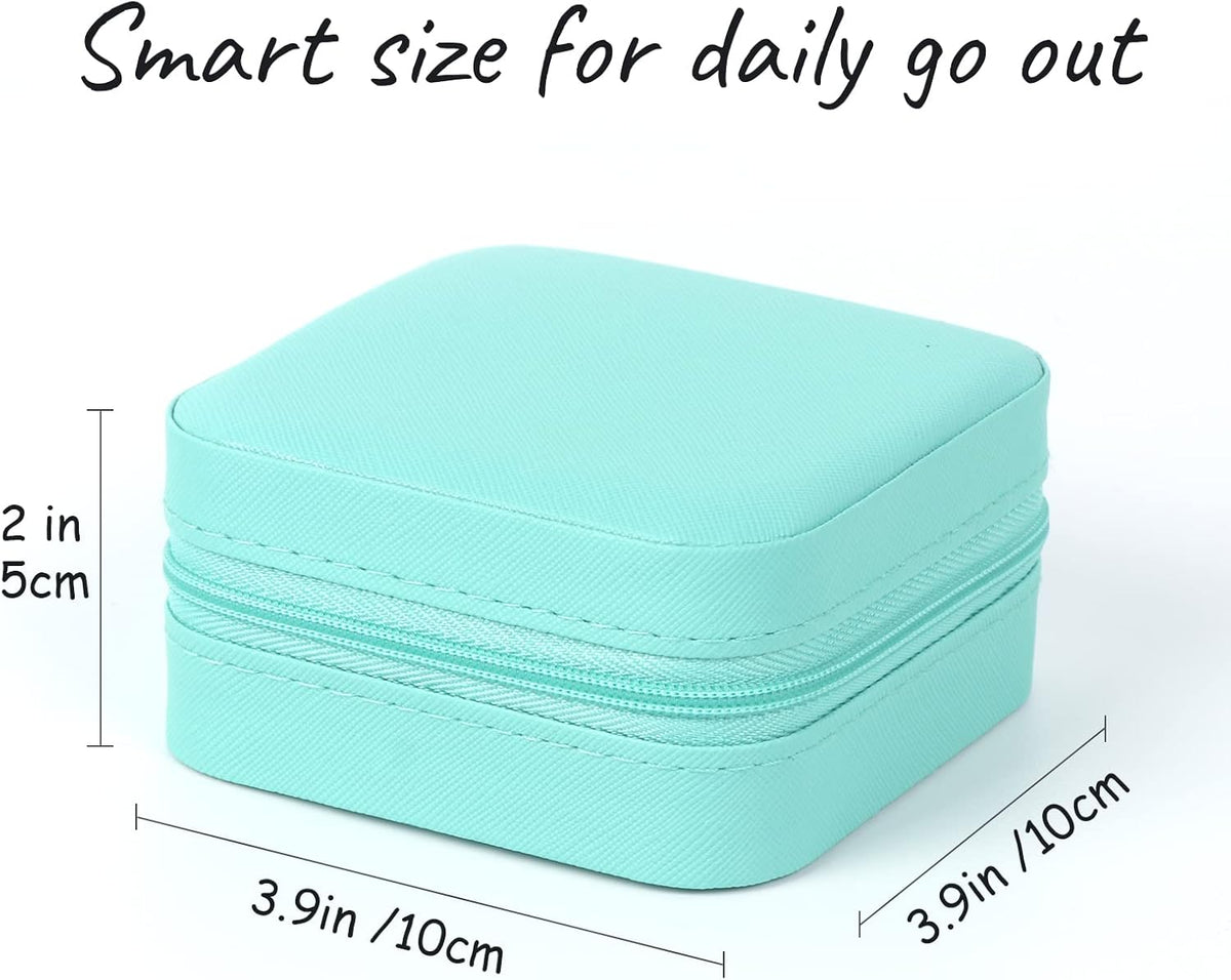 Travel Jewelry Case Small Jewelry Box Jewelry Organizer Storage Case Portable PU Leather Mini Jewelry Travel Case for Girls Womens Earring, Necklace, Rings,Bracelets