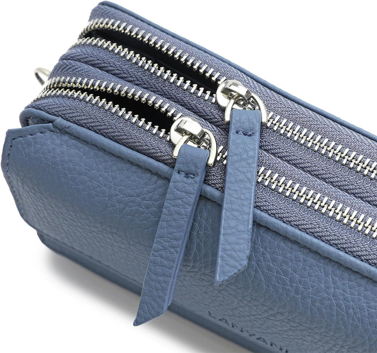 Lanyani RFID Crossbody Wallet Wristlet Purse with Phone Pocket For Women Vegan Leather - Colors B
