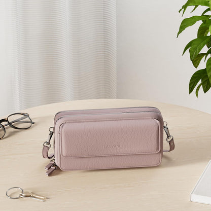 Lanyani RFID Crossbody Wallet Wristlet Purse with Phone Pocket For Women Vegan Leather - Colors B
