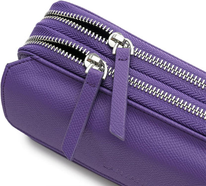 Lanyani RFID Crossbody Wallet Wristlet Purse with Phone Pocket For Women Vegan Leather - Colors B