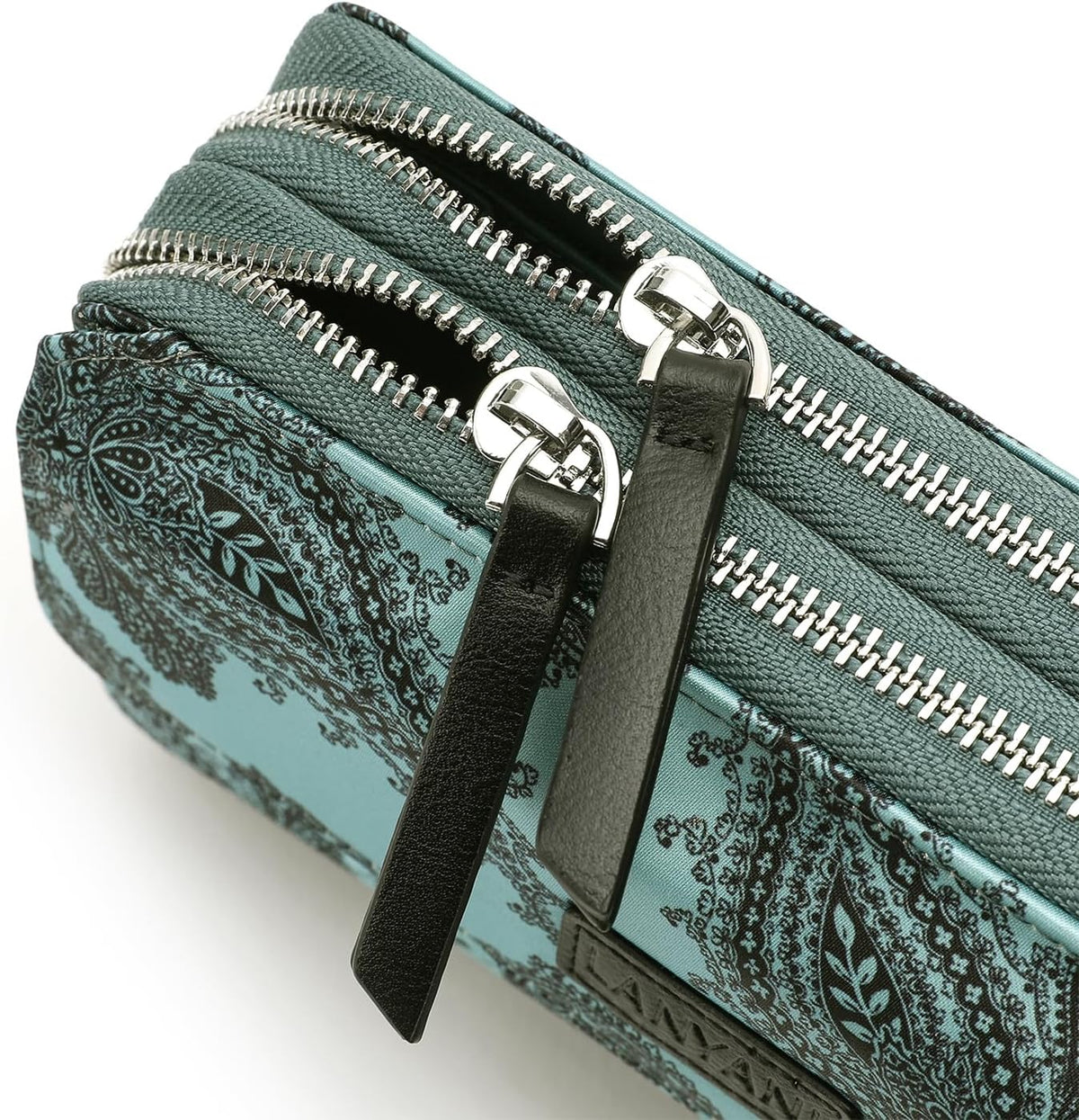 Lanyani RFID Crossbody Wallet Wristlet Purse with Phone Pocket For Women Vegan Leather - Colors B