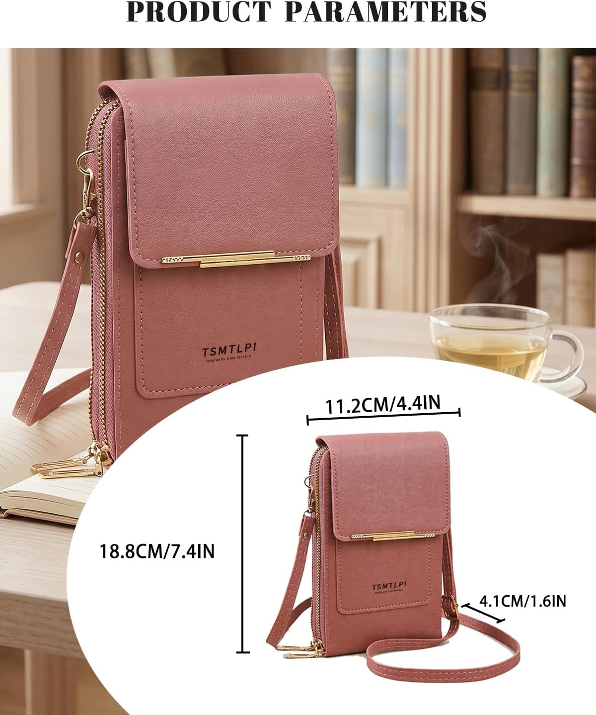 2026 Small Touchscreen Phone Crossbody Bag for Women,Anti-Theft Leather Messenger Bag Rfid Block Mobile Phone Purse
