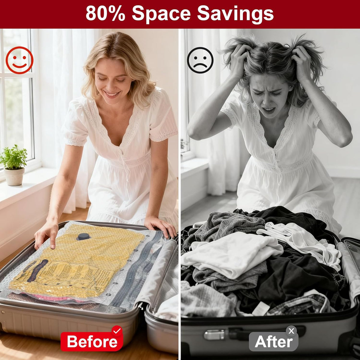 Rechargeable Wireless Pump Travel Vacuum Storage Bags Set, 9 Pack (9M) Portable Space Saver Bags for Travel & Home, Vacuum Compression Packing Seal for Clothes, Blankets, Home Seasonal Storage Bags
