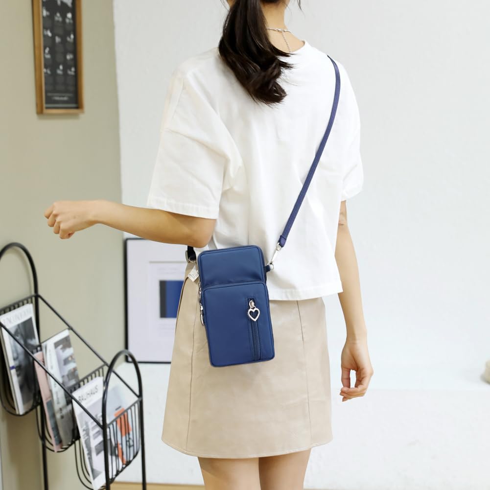 Small Crossbody Bag for Women - Mini Phone Purses with Crossbody Strap and Wallet - Nylon Arm Bag - Colors B