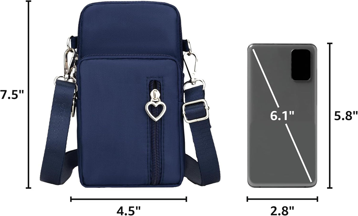Small Crossbody Bag for Women - Mini Phone Purses with Crossbody Strap and Wallet - Nylon Arm Bag - Colors B