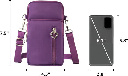 Small Crossbody Bag for Women - Mini Phone Purses with Crossbody Strap and Wallet - Nylon Arm Bag - Colors B