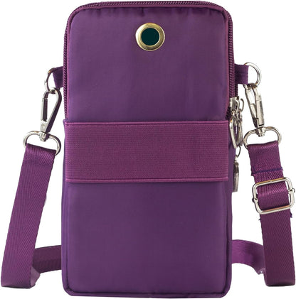 Small Crossbody Bag for Women - Mini Phone Purses with Crossbody Strap and Wallet - Nylon Arm Bag - Colors B
