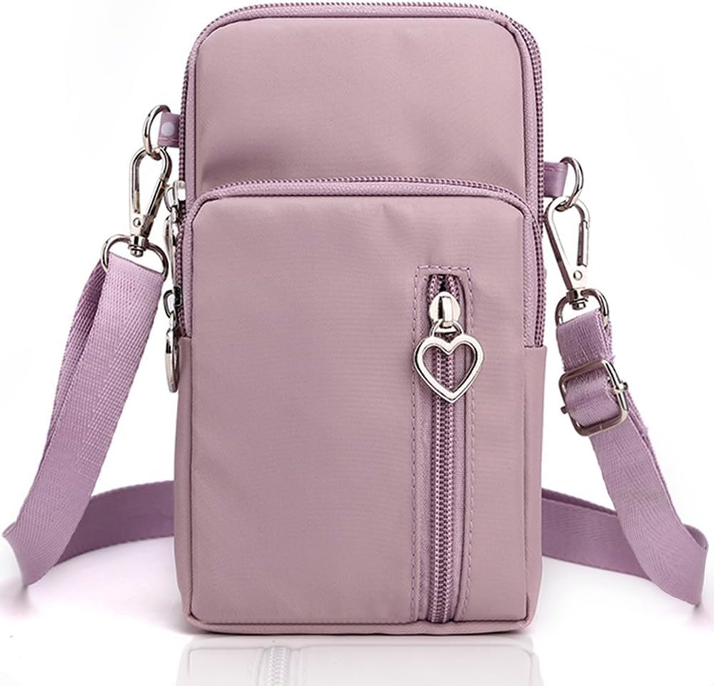 Small Crossbody Bag for Women - Mini Phone Purses with Crossbody Strap and Wallet - Nylon Arm Bag - Colors B