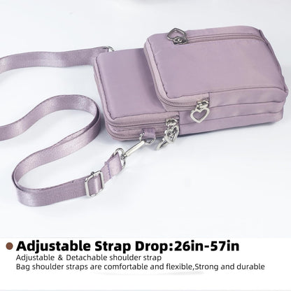Small Crossbody Bag for Women - Mini Phone Purses with Crossbody Strap and Wallet - Nylon Arm Bag - Colors B
