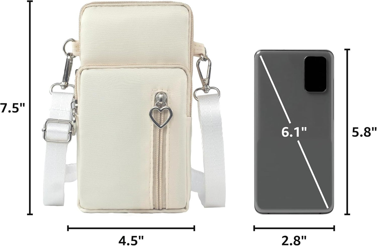 Small Crossbody Bag for Women - Mini Phone Purses with Crossbody Strap and Wallet - Nylon Arm Bag - Colors B