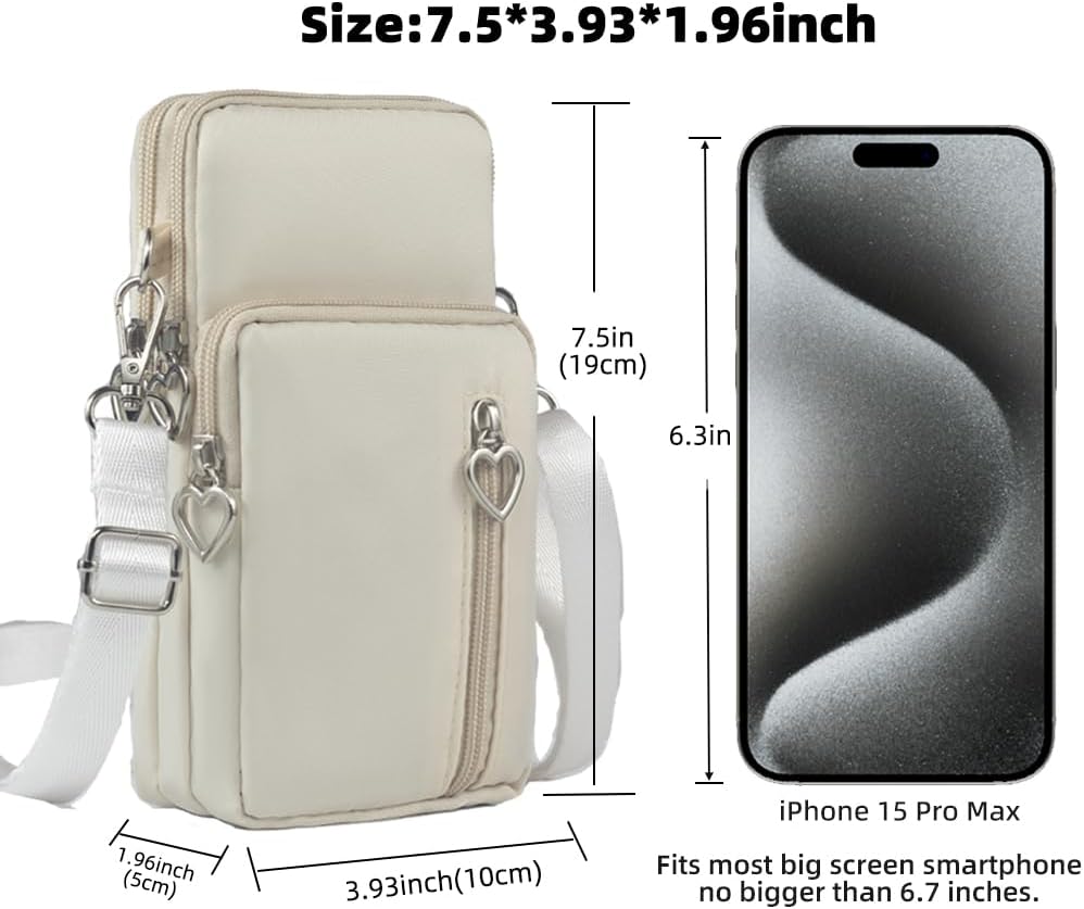 Small Crossbody Bag for Women - Mini Phone Purses with Crossbody Strap and Wallet - Nylon Arm Bag - Colors B