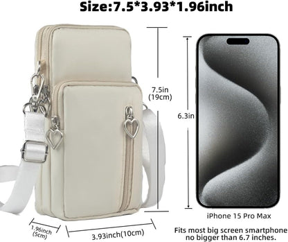 Small Crossbody Bag for Women - Mini Phone Purses with Crossbody Strap and Wallet - Nylon Arm Bag - Colors B
