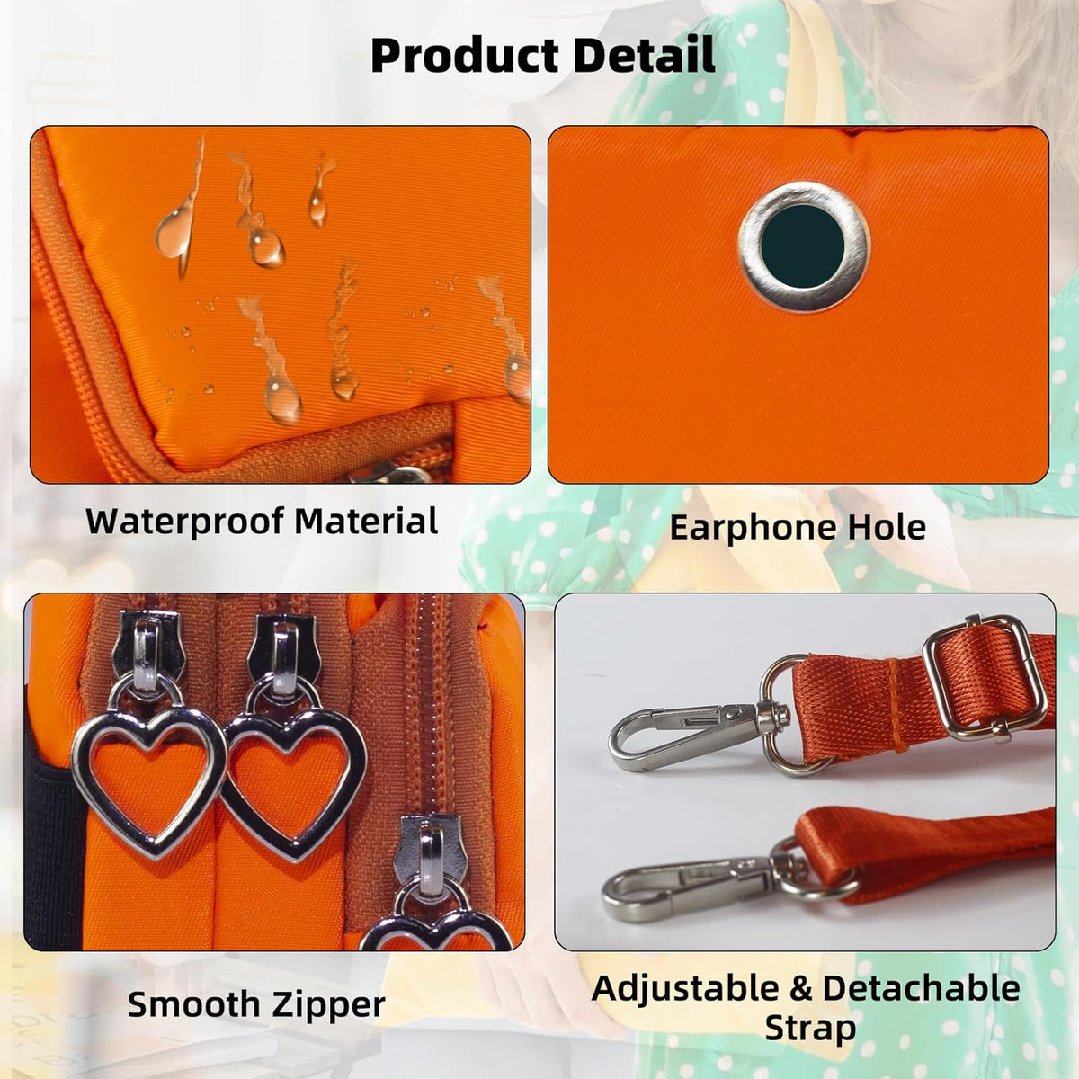 Small Crossbody Bag for Women - Mini Phone Purses with Crossbody Strap and Wallet - Nylon Arm Bag - Colors B