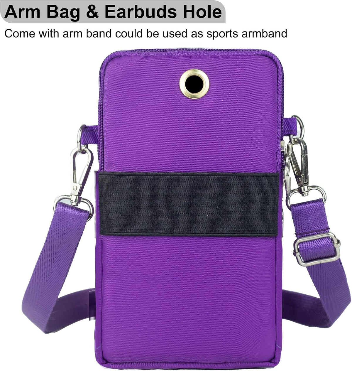 Small Crossbody Bag for Women - Mini Phone Purses with Crossbody Strap and Wallet - Nylon Arm Bag - Colors B
