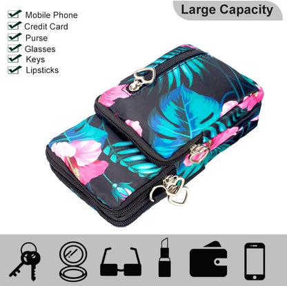 Small Crossbody Bag for Women - Mini Phone Purses with Crossbody Strap and Wallet - Nylon Arm Bag - Colors B