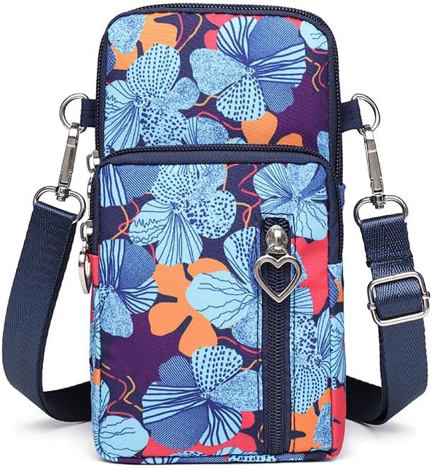 Small Crossbody Bag for Women - Mini Phone Purses with Crossbody Strap and Wallet - Nylon Arm Bag - Colors B
