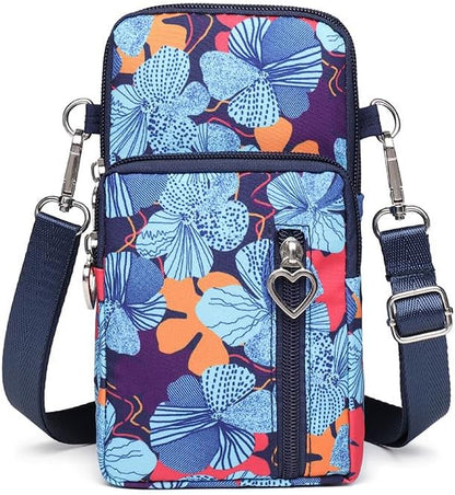 Small Crossbody Bag for Women - Mini Phone Purses with Crossbody Strap and Wallet - Nylon Arm Bag - Colors B
